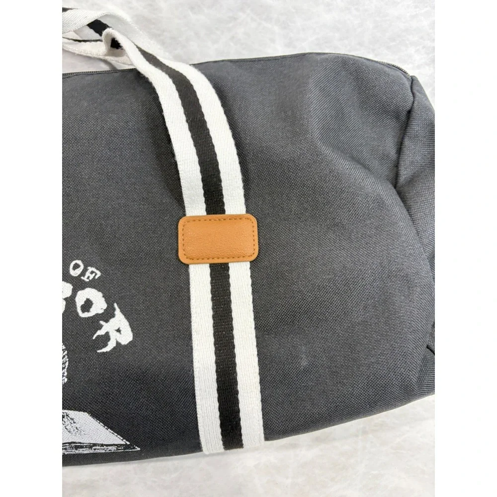 Hit Books of Horror Black Canvas Duffel Bag Skull Graphic Gym Travel‎ Bag